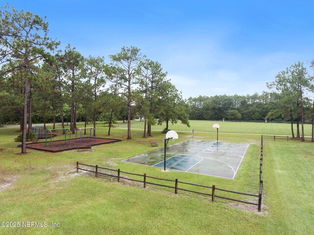 1309 Foxmeadow Trl, Middleburg, FL 32068 - view of sport court with community basketball court and view of scattered trees