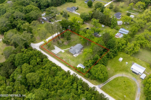 aerial view of property's location with property boundaries highlighted