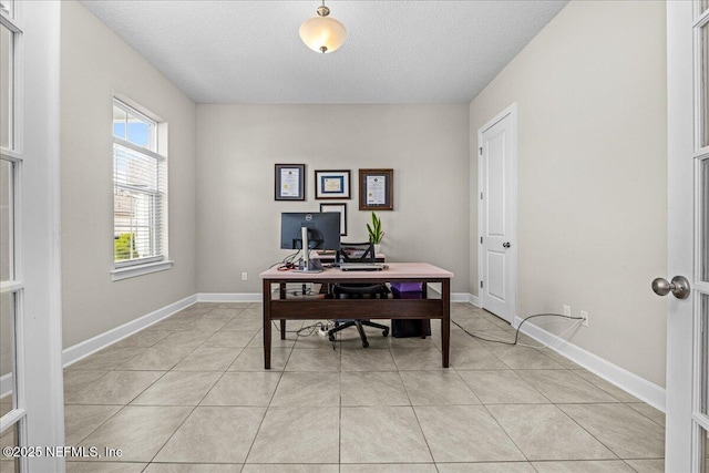 71 Lansing Ct, Saint Augustine, FL 32092 - office with a textured ceiling and light tile patterned floors