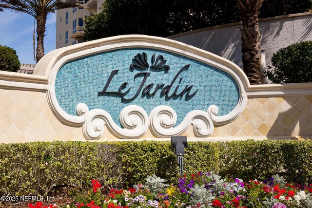 view of community sign