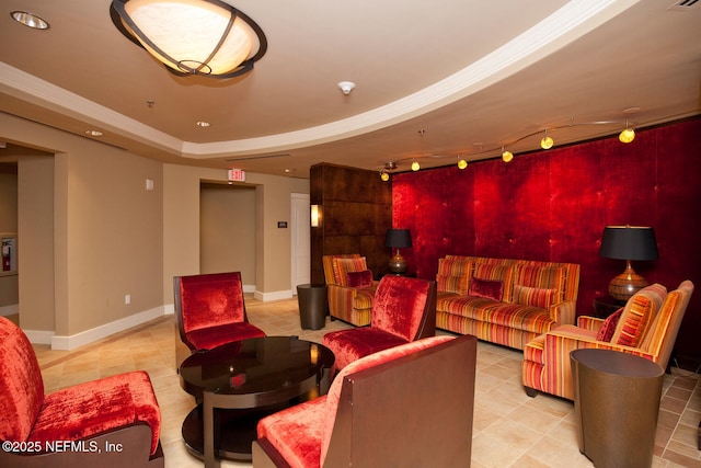 common area with recessed lighting