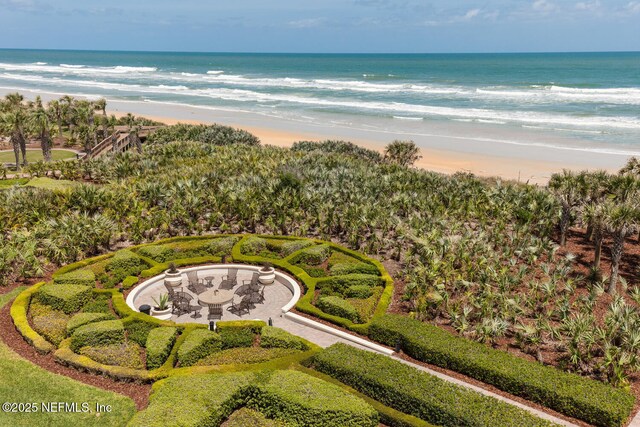 aerial view of unending shoreline