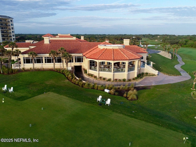 view from above of property