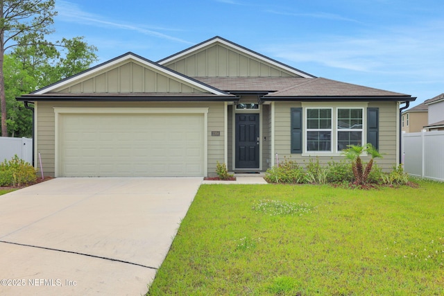 2304 Shady Breeze Ln, Green Cove Springs, FL 32043 - single story home with concrete driveway, an attached garage, and board and batten siding