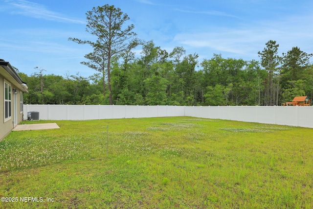 2304 Shady Breeze Ln, Green Cove Springs, FL 32043 - view of yard with central air condition unit and a patio