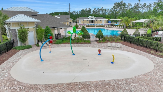 2304 Shady Breeze Ln, Green Cove Springs, FL 32043 - view of jungle gym featuring fence and a community pool