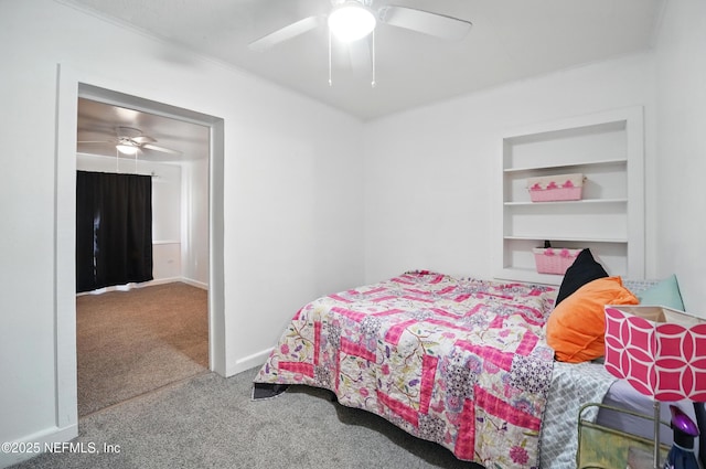 5388 Woodcrest Rd, Jacksonville, FL 32205 - carpeted bedroom with a ceiling fan and baseboards