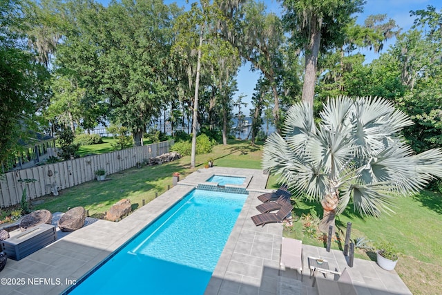182 N Ridge Dr, Fleming Island, FL 32003 - view of pool featuring a patio area and a pool with connected hot tub