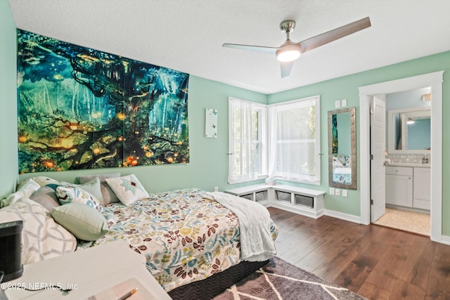 182 N Ridge Dr, Fleming Island, FL 32003 - bedroom featuring wood-type flooring, baseboards, and a ceiling fan