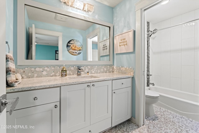 182 N Ridge Dr, Fleming Island, FL 32003 - full bath with vanity, toilet, and shower / bath combination