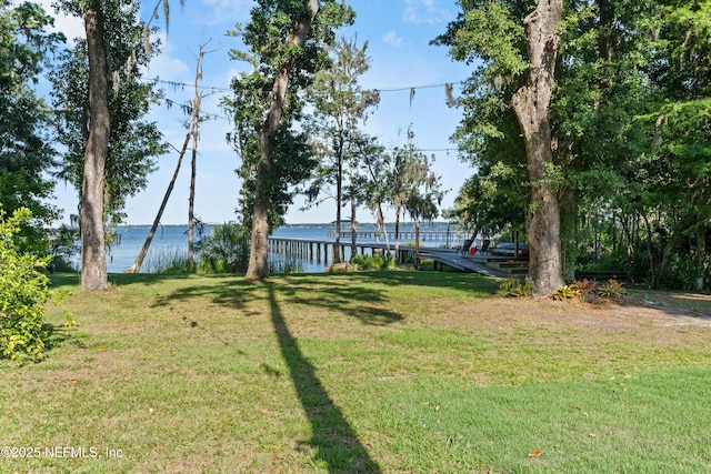 182 N Ridge Dr, Fleming Island, FL 32003 - view of green lawn with a water view