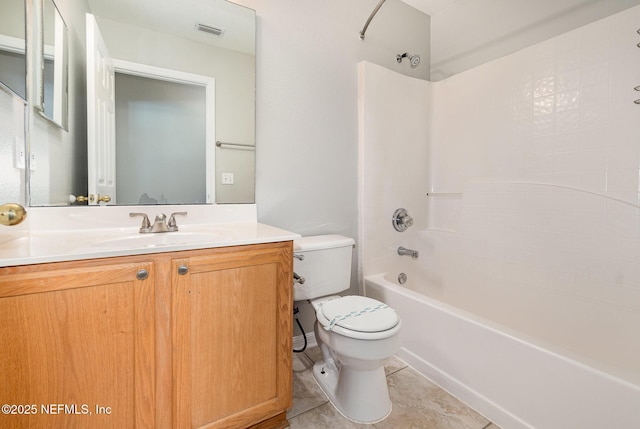 133 Sterling Hill Dr, Jacksonville, FL 32225 - full bath with toilet, vanity, tub / shower combination, and tile patterned floors