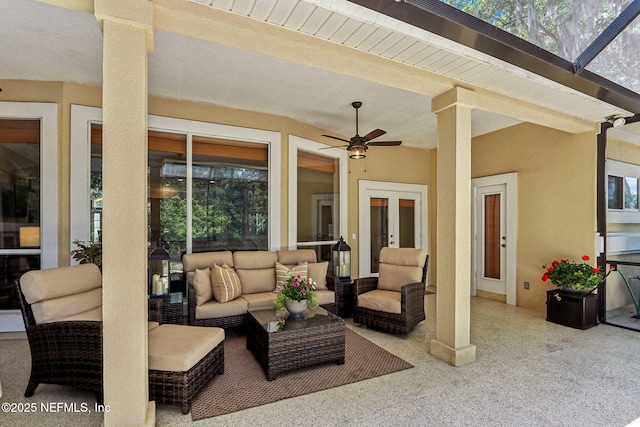 1700 Eagle Watch Dr, Fleming Island, FL 32003 - view of patio / terrace featuring an outdoor hangout area and ceiling fan