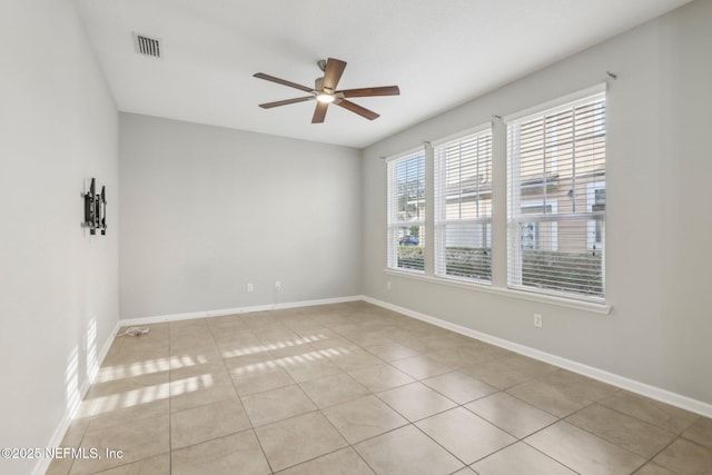 168 Nelson Ln, Saint Johns, FL 32259 - empty room with ceiling fan, light tile patterned flooring, and baseboards