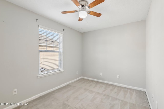 168 Nelson Ln, Saint Johns, FL 32259 - empty room featuring baseboards, ceiling fan, and light colored carpet