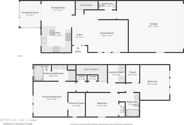 168 Nelson Ln, Saint Johns, FL 32259 - floor plan / room layout