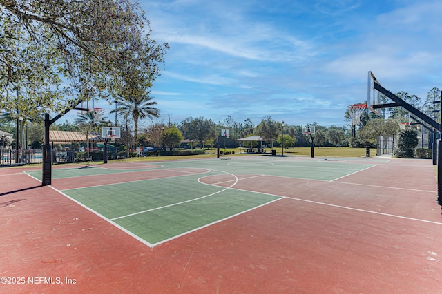 168 Nelson Ln, Saint Johns, FL 32259 - view of sport court with community basketball court, a gazebo, and fence
