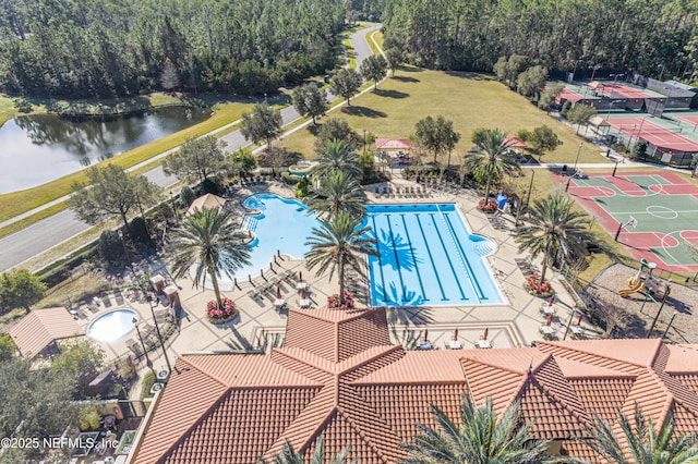 168 Nelson Ln, Saint Johns, FL 32259 - drone / aerial view of a pool area and a large body of water