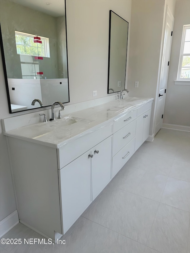 99 Sullivan Pl, Saint Johns, FL 32259 - bathroom with double vanity and tile patterned flooring