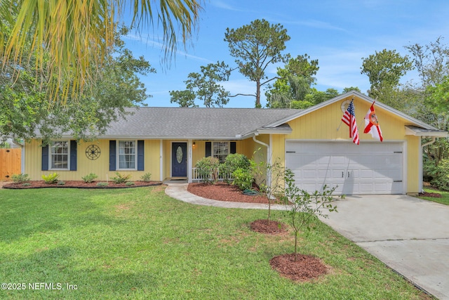 1257 12th St N, Jacksonville Beach, FL 32250 - ranch-style home featuring a garage, driveway, and a shingled roof