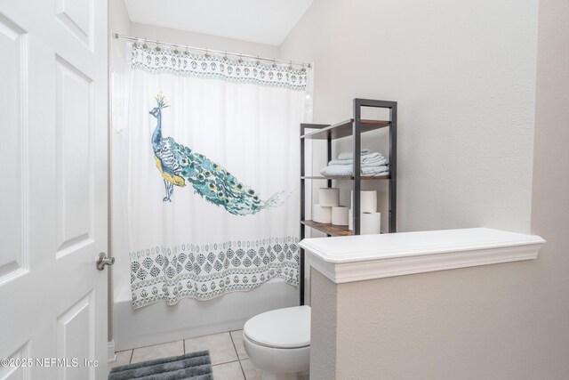 1800 Rear Admiral Ln, Saint Johns, FL 32259 - bathroom featuring tile patterned floors, toilet, and shower / bath combination with curtain