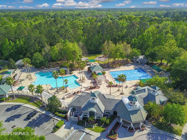 1800 Rear Admiral Ln, Saint Johns, FL 32259 - aerial view of a forest and a pool area