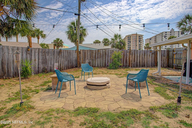 view of patio / terrace with a fenced backyard