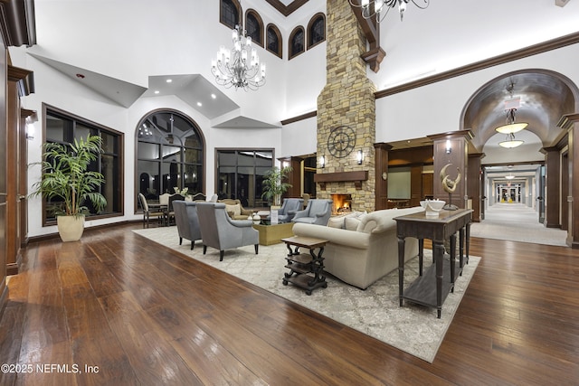 123 Tree Side Ln, Ponte Vedra, FL 32081 - community lobby featuring a towering ceiling, recessed lighting, and ornamental molding