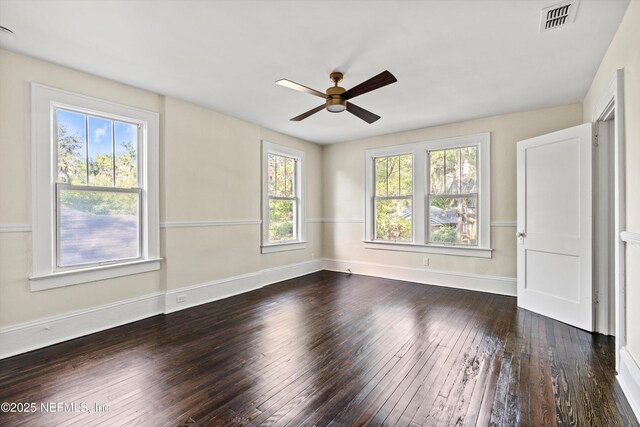 3577 Valencia Rd, Jacksonville, FL 32205 - unfurnished room with a ceiling fan, hardwood / wood-style flooring, and baseboards
