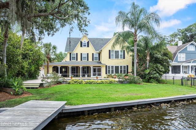 195 S Roscoe Blvd, Ponte Vedra Beach, FL 32082 - back of house with a deck with water view and a sunroom