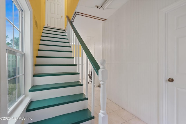 195 S Roscoe Blvd, Ponte Vedra Beach, FL 32082 - stairway with tile patterned flooring
