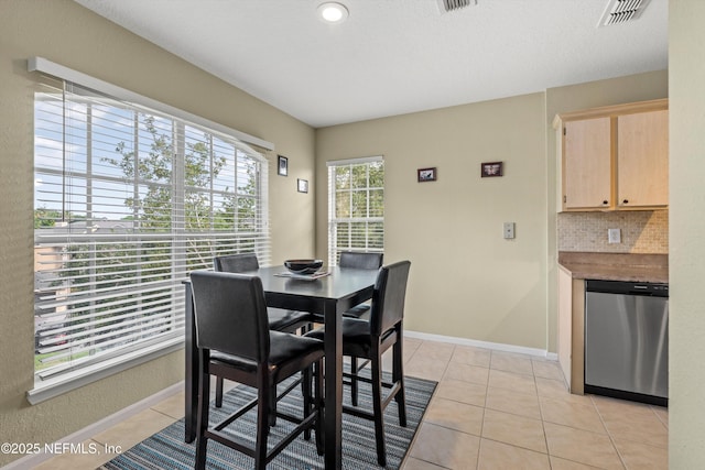 1655 The Greens Way Unit 2432, Jacksonville Beach, FL 32250 - dining space with light tile patterned floors and baseboards