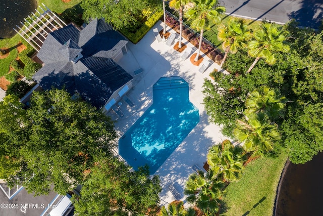 1655 The Greens Way Unit 2432, Jacksonville Beach, FL 32250 - view from above of property with a pool