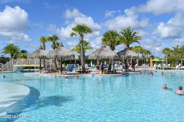 836 Margaritaville Ave, Daytona Beach, FL 32124 - community pool with a gazebo and a patio