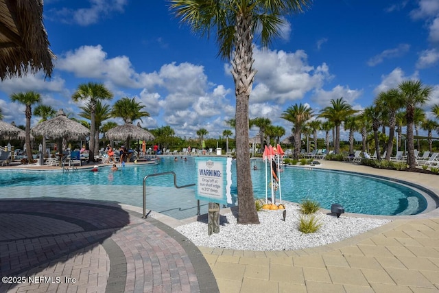 836 Margaritaville Ave, Daytona Beach, FL 32124 - community pool featuring a gazebo and a patio