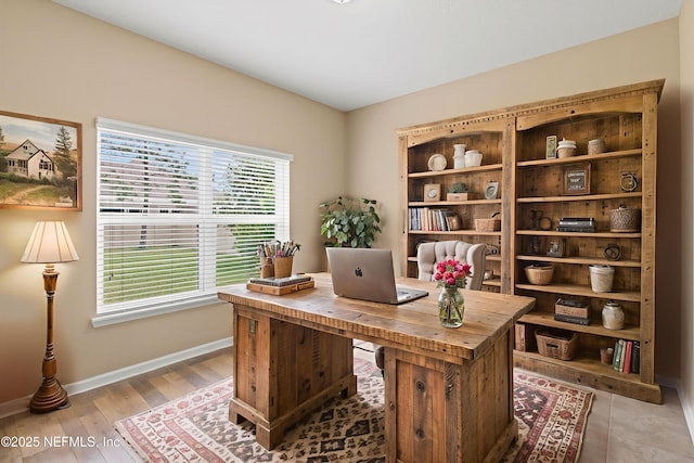 213 Haas Ave, Saint Augustine, FL 32095 - home office featuring baseboards and light wood-style flooring