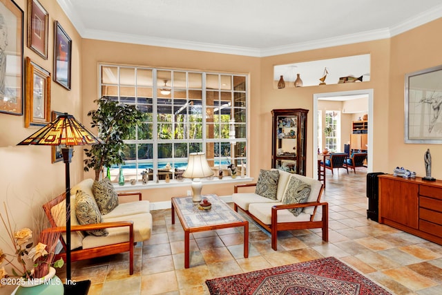 445 W Mill Chase Ct, Ponte Vedra Beach, FL 32082 - living area with crown molding