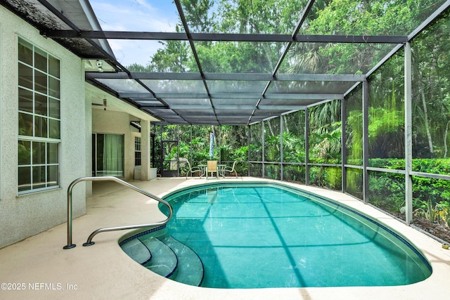 445 W Mill Chase Ct, Ponte Vedra Beach, FL 32082 - outdoor pool featuring a patio area and a lanai