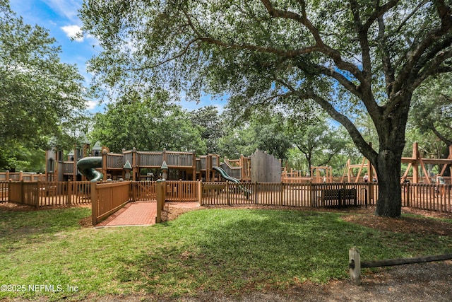 7868 Woodsdale Ln, Jacksonville, FL 32256 - view of yard featuring a playground