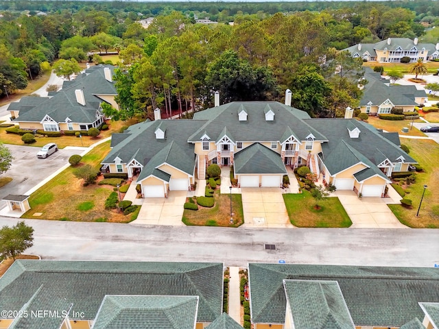 aerial view of residential area