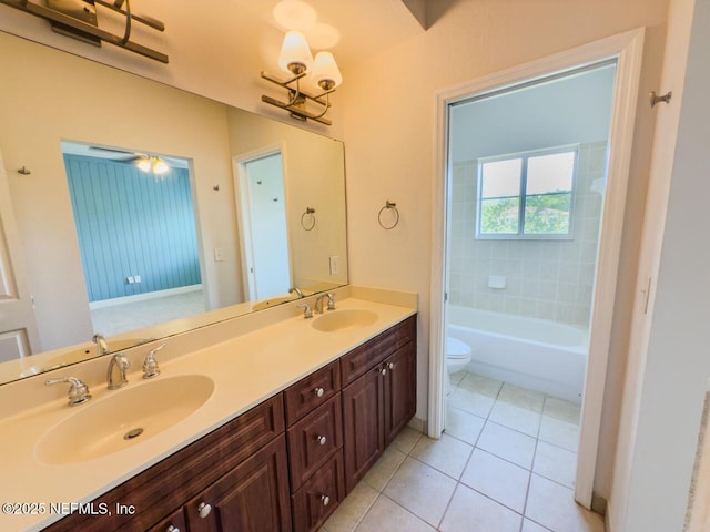 9745 Touchton Rd Unit 1929, Jacksonville, FL 32246 - full bath with double vanity, tile patterned floors, and tub / shower combination