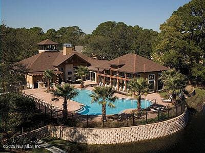 858 Shoreline Cir, Ponte Vedra Beach, FL 32082 - view of swimming pool featuring a patio