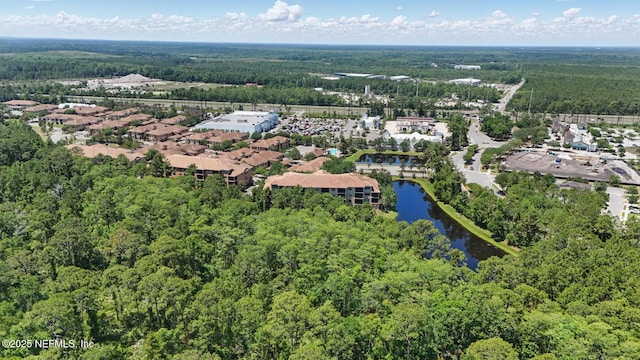 200 Paseo Terraza Unit 203, Saint Augustine, FL 32095 - aerial view of property and surrounding area with a heavily wooded area and a nearby body of water