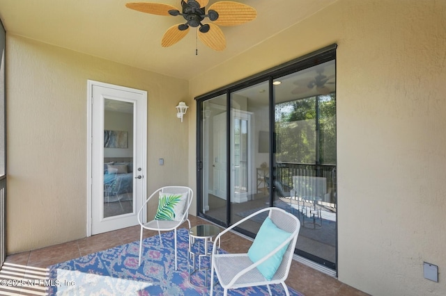200 Paseo Terraza Unit 203, Saint Augustine, FL 32095 - view of patio with a ceiling fan