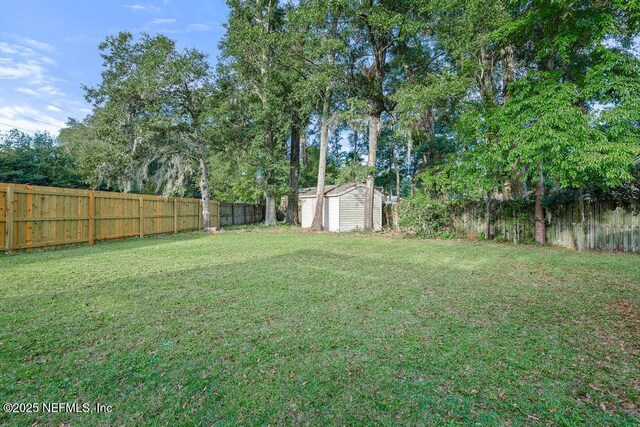 3041 Marrano Dr, Orange Park, FL 32073 - view of yard with a storage unit and an outdoor structure