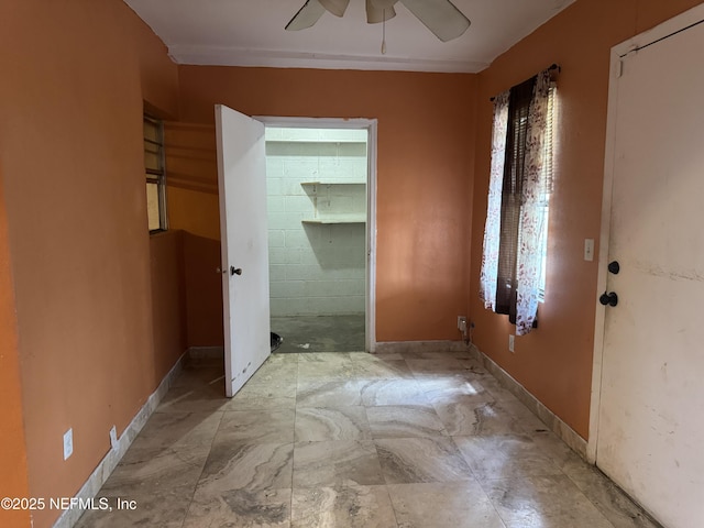 corridor with baseboards