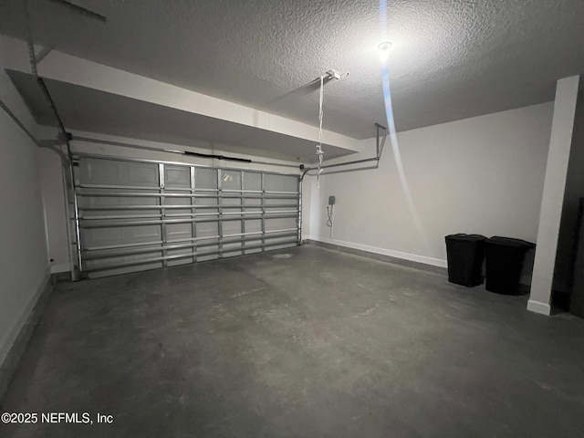 garage with baseboards