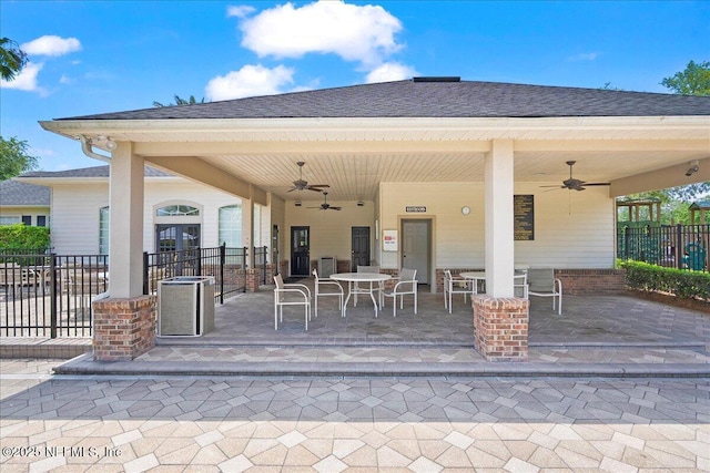 11092 Turnbridge Dr Unit 74, Jacksonville, FL 32256 - view of patio / terrace featuring a ceiling fan and outdoor dining space
