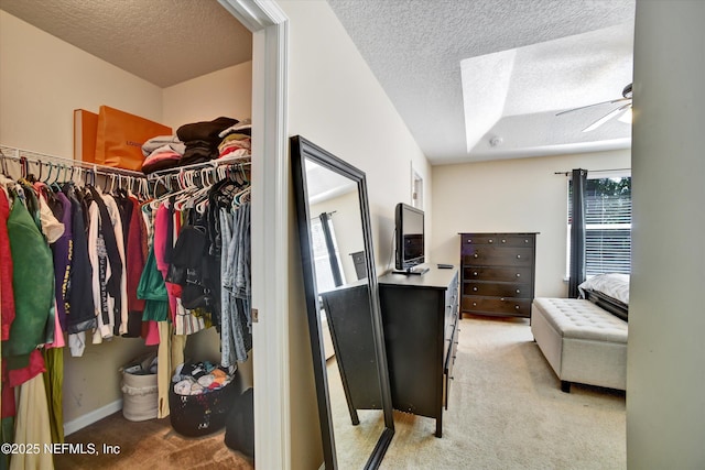 8672 Ribbon Falls Ln, Jacksonville, FL 32244 - spacious closet featuring carpet floors and a ceiling fan