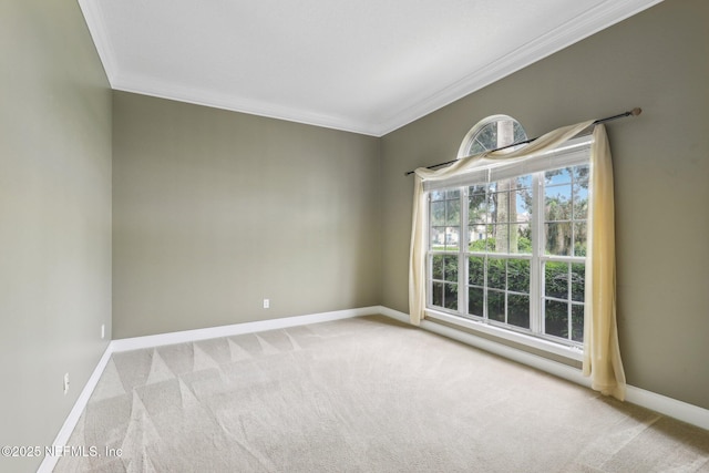 2260 Harbor Lake Dr, Fleming Island, FL 32003 - carpeted spare room featuring crown molding and baseboards